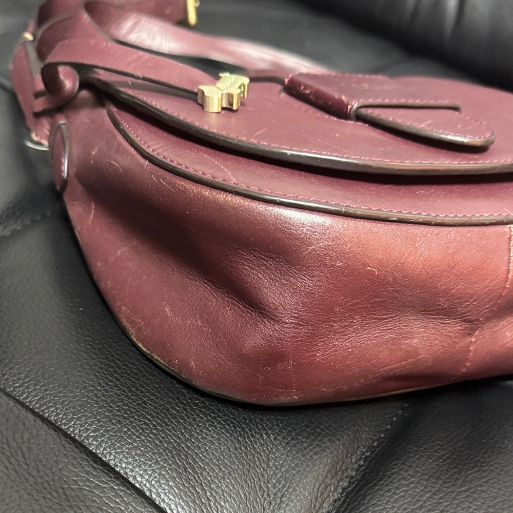 RADLEY LONDON Burgundy Leather Saddle Crossbody Bag (REHAB) - Picture 3 of 16